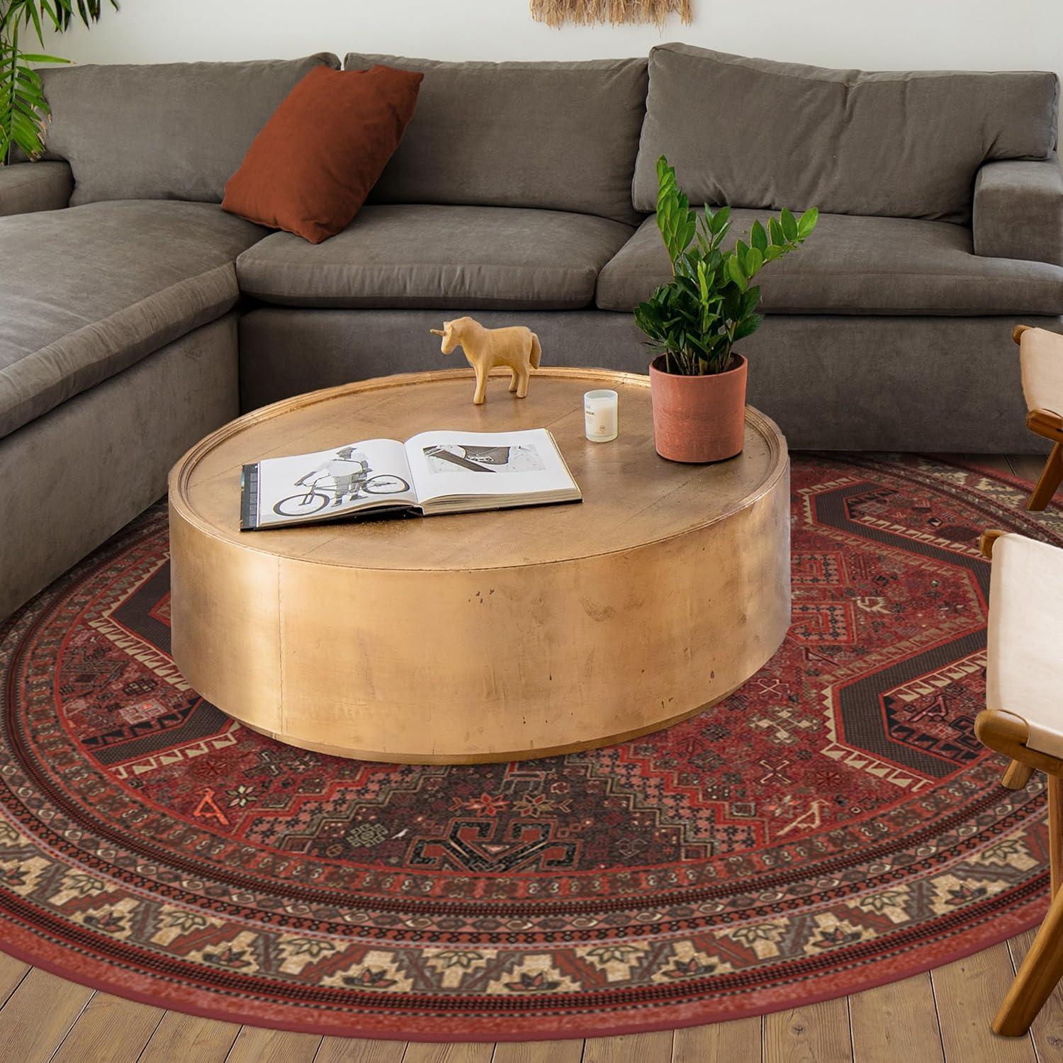 imageRUGGABLE Washable Area Rug Zareen Scarlet Red 2x3 StainResistant NonSlip Small Machine Washable Rugs for Living Room Bedroom Hallway Entryway ampamp Bathroomwith Standard PadScarlet Red Cushioned Pad