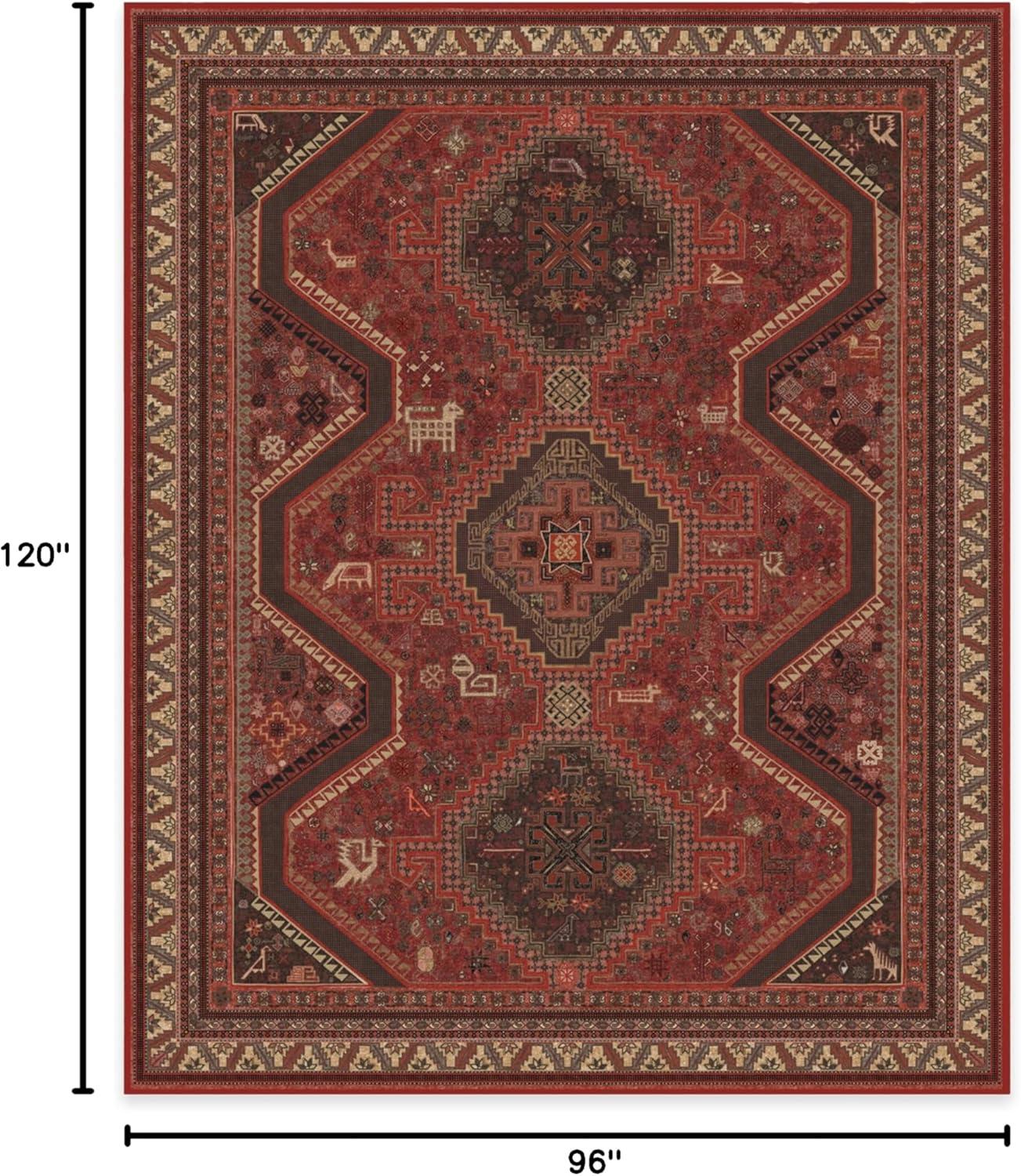 imageRUGGABLE Washable Area Rug Zareen Scarlet Red 2x3 StainResistant NonSlip Small Machine Washable Rugs for Living Room Bedroom Hallway Entryway ampamp Bathroomwith Standard PadScarlet Red Standard Pad