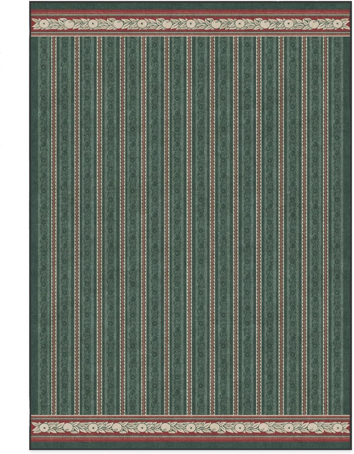 imageRUGGABLE x Morris ampamp Co Washable Runner Rug Mallow Rust Red 25x7 StainResistant NonSlip Hallway Runner Machine Washable Rug for Hallway Entryway Living Room ampamp Kitchenwith Standard PadFruit Stripe Spruce Green Standard Pad