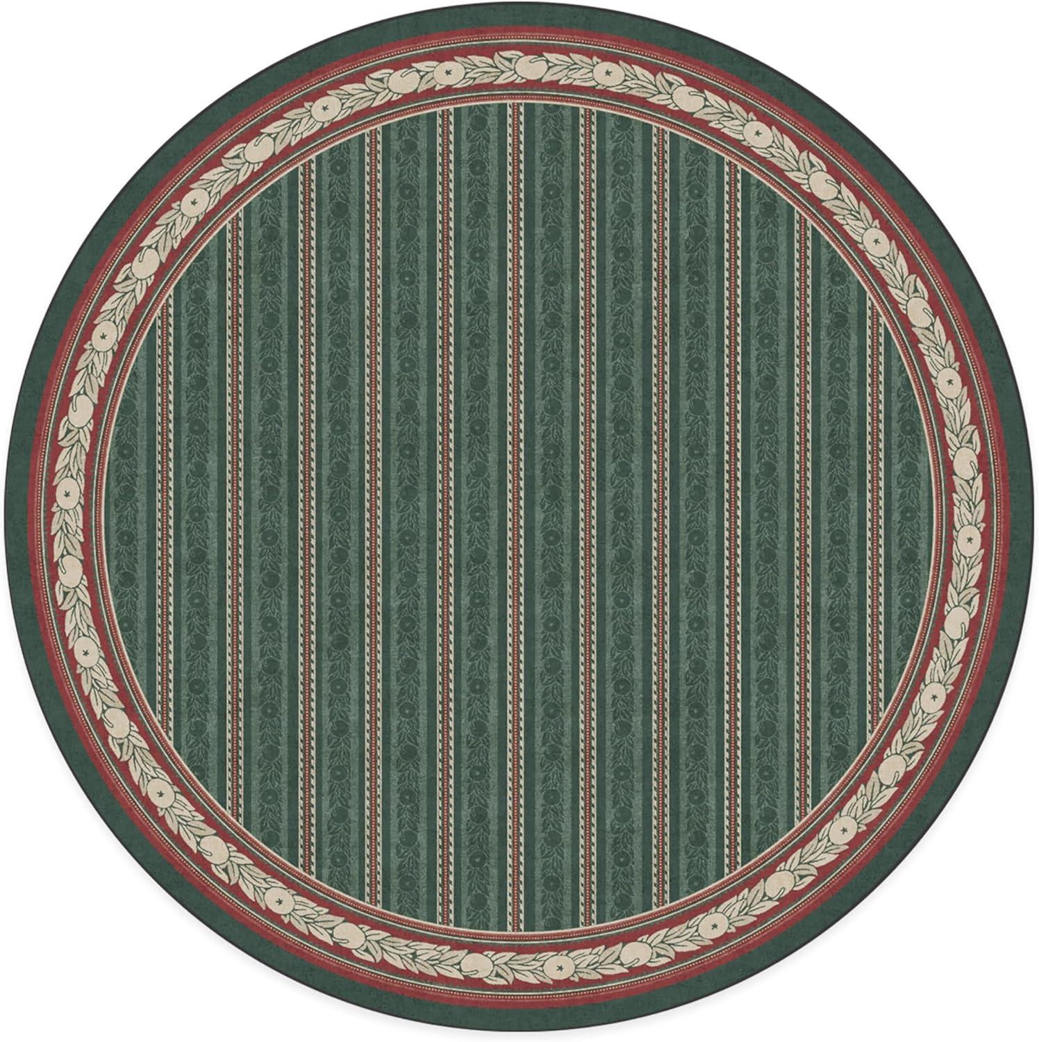 imageRUGGABLE x Morris ampamp Co Washable Runner Rug Mallow Rust Red 25x7 StainResistant NonSlip Hallway Runner Machine Washable Rug for Hallway Entryway Living Room ampamp Kitchenwith Standard PadFruit Stripe Spruce Green Standard Pad