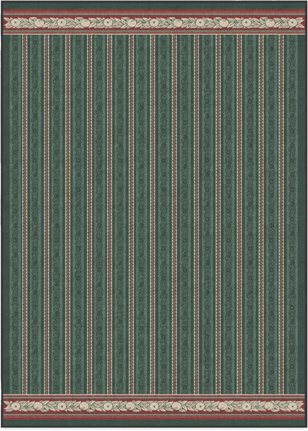 imageRUGGABLE x Morris ampamp Co Washable Runner Rug Mallow Rust Red 25x7 StainResistant NonSlip Hallway Runner Machine Washable Rug for Hallway Entryway Living Room ampamp Kitchenwith Standard PadFruit Stripe Spruce Green Standard Pad