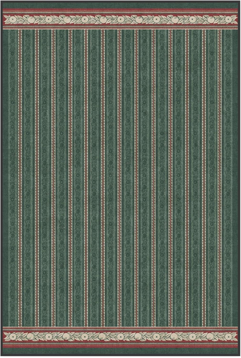 imageRUGGABLE x Morris ampamp Co Washable Runner Rug Mallow Rust Red 25x7 StainResistant NonSlip Hallway Runner Machine Washable Rug for Hallway Entryway Living Room ampamp Kitchenwith Standard PadFruit Stripe Spruce Green Standard Pad