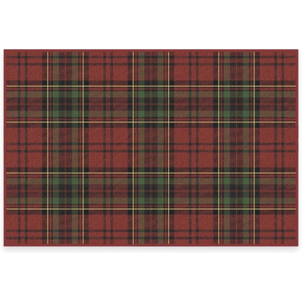 imageRUGGABLE Washable Plaid Area Rug  Dress Stewart Tartan White 2x3 StainResistant NonSlip  Small Machine Washable Rugs for Living Room Bedroom Hallway Entryway ampamp Bathroomwith Standard PadA  Dress Stewart Tartan Red  Standard Pad