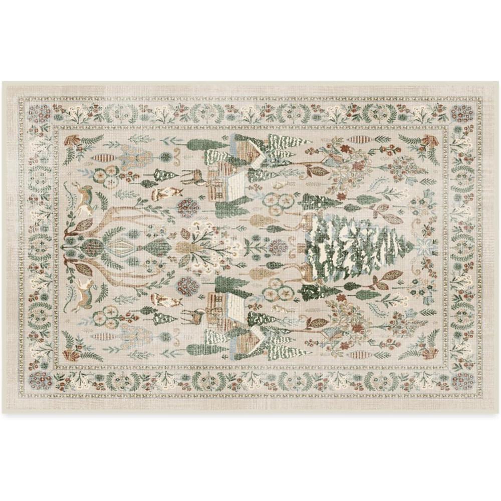 imageRUGGABLE Washable Plaid Area Rug  Dress Stewart Tartan White 2x3 StainResistant NonSlip  Small Machine Washable Rugs for Living Room Bedroom Hallway Entryway ampamp Bathroomwith Standard PadB  Juniper Multicolor  Cushioned Pad