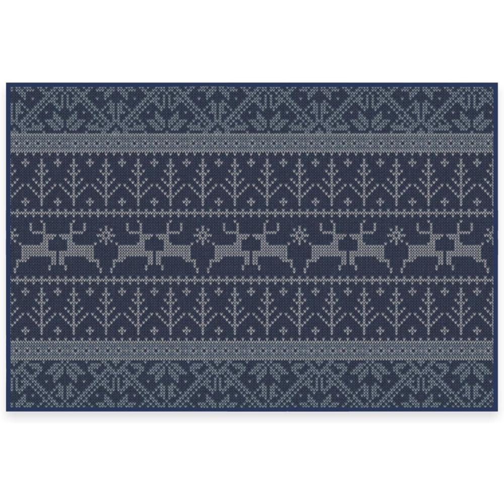 imageRUGGABLE Washable Plaid Area Rug  Dress Stewart Tartan White 2x3 StainResistant NonSlip  Small Machine Washable Rugs for Living Room Bedroom Hallway Entryway ampamp Bathroomwith Standard PadFair Isle Blue  Cushioned Pad