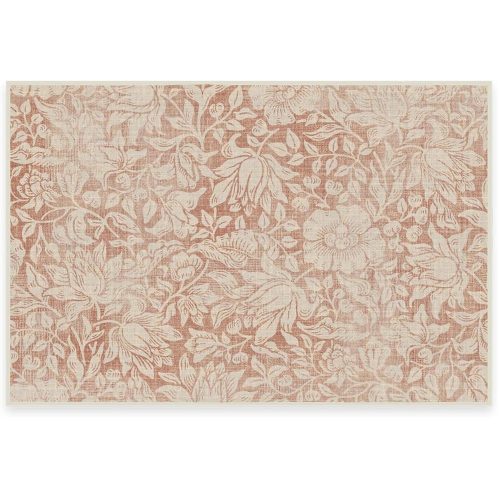 imageRUGGABLE x Morris ampamp Co Washable Runner Rug  Mallow Rust Red 25x7 StainResistant NonSlip Hallway Runner  Machine Washable Rug for Hallway Entryway Living Room ampamp Kitchenwith Standard PadMallow Rust Red  Cushioned Pad