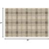 RUGGABLE Washable Plaid Area Rug – Dress Stewart Tartan White 2×3, Stain-Resistant, Non-Slip – Small Machine Washable Rugs for Living Room, Bedroom, Hallway, Entryway & Bathroom–with Standard Pad(C – Piper Plaid Neutral – Cushioned Pad)
