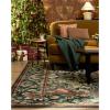 RUGGABLE x Morris & Co Washable Runner Rug – Mallow Rust Red 2.5×7, Stain-Resistant, Non-Slip Hallway Runner – Machine Washable Rug for Hallway, Entryway, Living Room & Kitchen–with Standard Pad(Lodden Soft Evergreen & Gold – Standard Pad)