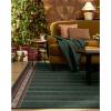 RUGGABLE x Morris & Co Washable Runner Rug – Mallow Rust Red 2.5×7, Stain-Resistant, Non-Slip Hallway Runner – Machine Washable Rug for Hallway, Entryway, Living Room & Kitchen–with Standard Pad(Fruit Stripe Spruce Green – Standard Pad)