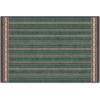 RUGGABLE x Morris & Co Washable Runner Rug – Mallow Rust Red 2.5×7, Stain-Resistant, Non-Slip Hallway Runner – Machine Washable Rug for Hallway, Entryway, Living Room & Kitchen–with Standard Pad(Fruit Stripe Spruce Green – Cushioned Pad)
