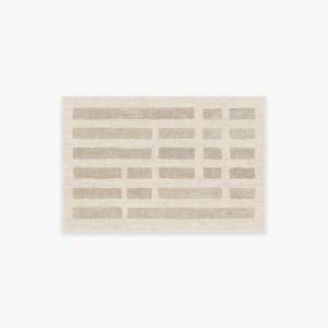 RUGGABLE Machine Washable Runner Rug – Founders Cyrus Black 2.5×7, Stain-Resistant, Non-Slip – Washable Rug for Hallway, Entryway, Living Room & Kitchen–with Standard Pad(Laine Ivory & Natural – Cushioned Pad)