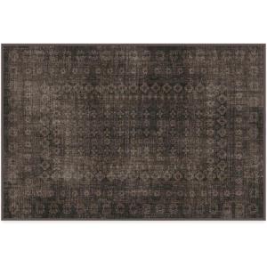 RUGGABLE Machine Washable Runner Rug – Founders Cyrus Black 2.5×7, Stain-Resistant, Non-Slip – Washable Rug for Hallway, Entryway, Living Room & Kitchen–with Standard Pad(Cyrus Black – Cushioned Pad)