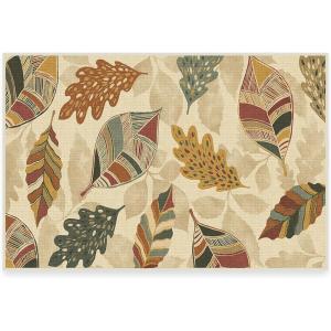 RUGGABLE Washable Halloween Area Rug –Bone Dance Ivory White 6 ft Round, Stain-Resistant, Non-Slip –Medium Machine Washable Rugs for Living Room, Bedroom, Hallway, Entryway & Office–with Standard Pad(Aurelia Amber – Standard Pad)