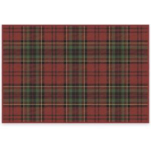 RUGGABLE Washable Plaid Area Rug – Dress Stewart Tartan White 2×3, Stain-Resistant, Non-Slip – Small Machine Washable Rugs for Living Room, Bedroom, Hallway, Entryway & Bathroom–with Standard Pad(A – Dress Stewart Tartan Red – Cushioned Pad)
