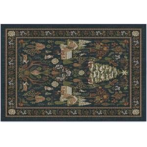 RUGGABLE Washable Plaid Area Rug – Dress Stewart Tartan White 2×3, Stain-Resistant, Non-Slip – Small Machine Washable Rugs for Living Room, Bedroom, Hallway, Entryway & Bathroom–with Standard Pad(B – Juniper Midnight Blue – Standard Pad)