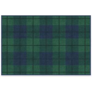 RUGGABLE Washable Plaid Area Rug – Dress Stewart Tartan White 2×3, Stain-Resistant, Non-Slip – Small Machine Washable Rugs for Living Room, Bedroom, Hallway, Entryway & Bathroom–with Standard Pad(Buffalo Plaid Blackwatch – Standard Pad)