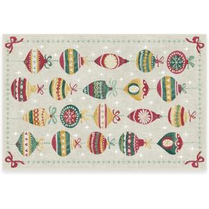 RUGGABLE Washable Plaid Area Rug – Dress Stewart Tartan White 2×3, Stain-Resistant, Non-Slip – Small Machine Washable Rugs for Living Room, Bedroom, Hallway, Entryway & Bathroom–with Standard Pad(Festive Garland White – Standard Pad)