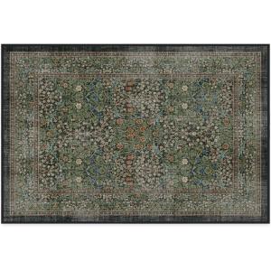 RUGGABLE x Morris & Co Washable Runner Rug – Mallow Rust Red 2.5×7, Stain-Resistant, Non-Slip Hallway Runner – Machine Washable Rug for Hallway, Entryway, Living Room & Kitchen–with Standard Pad(Blackthorn Forest Green – Standard Pad)