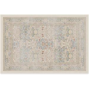 RUGGABLE x Morris & Co Washable Runner Rug – Mallow Rust Red 2.5×7, Stain-Resistant, Non-Slip Hallway Runner – Machine Washable Rug for Hallway, Entryway, Living Room & Kitchen–with Standard Pad(Blackthorn Ivory Blue – Standard Pad)