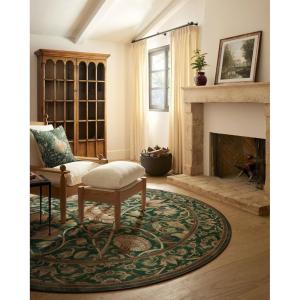 RUGGABLE x Morris & Co Washable Runner Rug – Mallow Rust Red 2.5×7, Stain-Resistant, Non-Slip Hallway Runner – Machine Washable Rug for Hallway, Entryway, Living Room & Kitchen–with Standard Pad(Lodden Soft Evergreen & Gold – Standard Pad – Cushioned Pad)