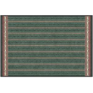 RUGGABLE x Morris & Co Washable Runner Rug – Mallow Rust Red 2.5×7, Stain-Resistant, Non-Slip Hallway Runner – Machine Washable Rug for Hallway, Entryway, Living Room & Kitchen–with Standard Pad(Fruit Stripe Spruce Green – Cushioned Pad)