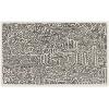 RUGGABLE x Keith Haring Washable Area Rug – Freestyle Black & Ivory 3×5, Stain-Resistant, Non-Slip – Small Machine Washable Rugs for Living Room, Bedroom, Hallway, Entryway & Office–with Standard Pad