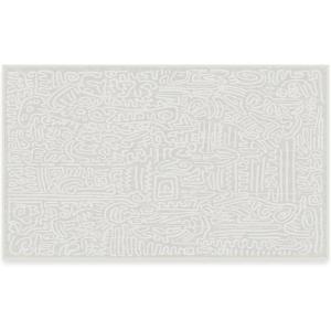 RUGGABLE x Keith Haring Washable Area Rug – Freestyle Pearl 3×5, Stain-Resistant, Non-Slip – Small Machine Washable Rugs for Living Room, Bedroom, Hallway, Entryway & Office–with Standard Pad