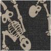 RUGGABLE Washable Halloween Area Rug – Bone Dance Black 3×5, Stain-Resistant, Non-Slip – Small Machine Washable Rugs for Living Room, Bedroom, Hallway, Entryway & Office–with Standard Pad